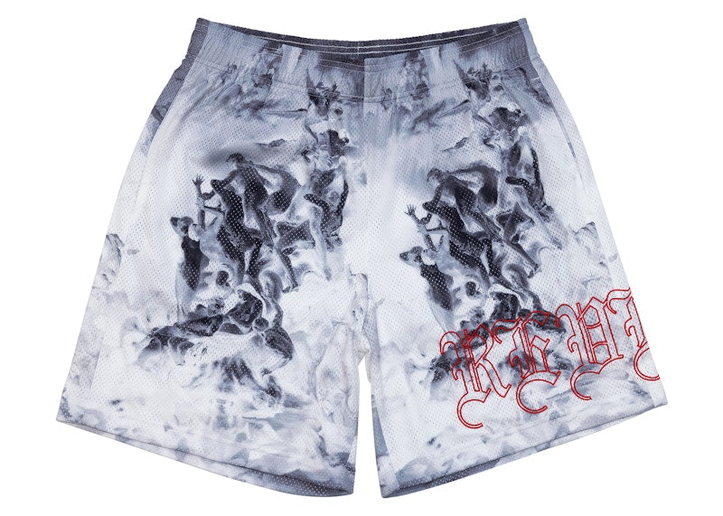 Revenge Heaven And Hell Embroidered Shorts White
