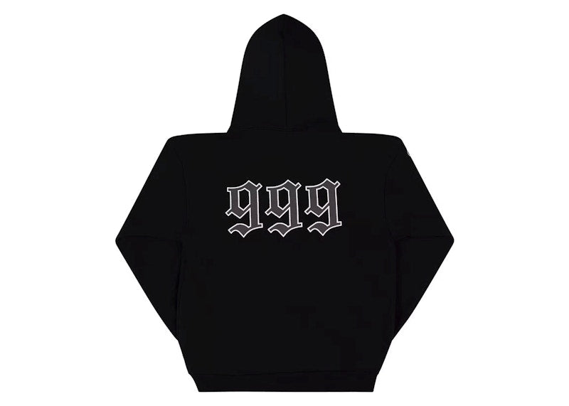 Revenge Juice Wrld 999 Graphite Portrait Hoodie Black