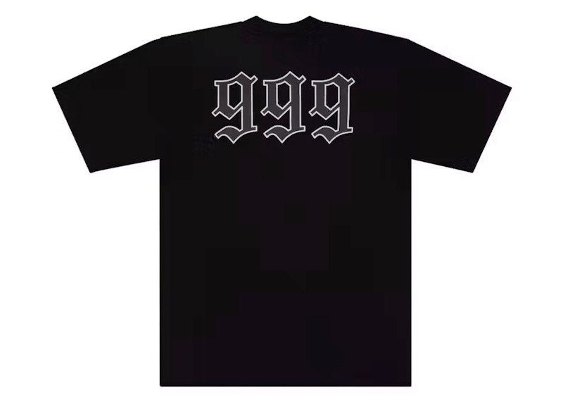 Revenge Juice Wrld 999 Graphite Portrait Tee Black