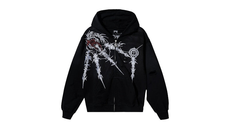 Revenge Sigil Zip Sweatshirt Washed Black