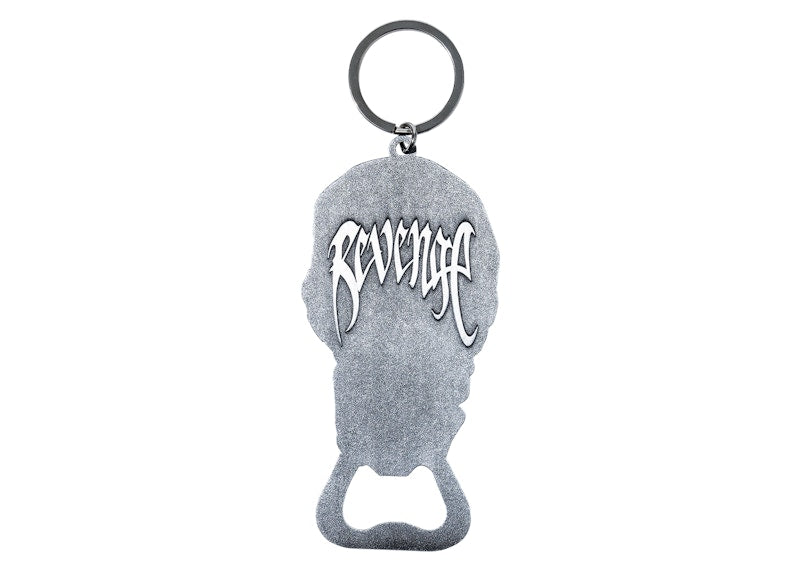Revenge Skull Bottle Opener Keychain Black