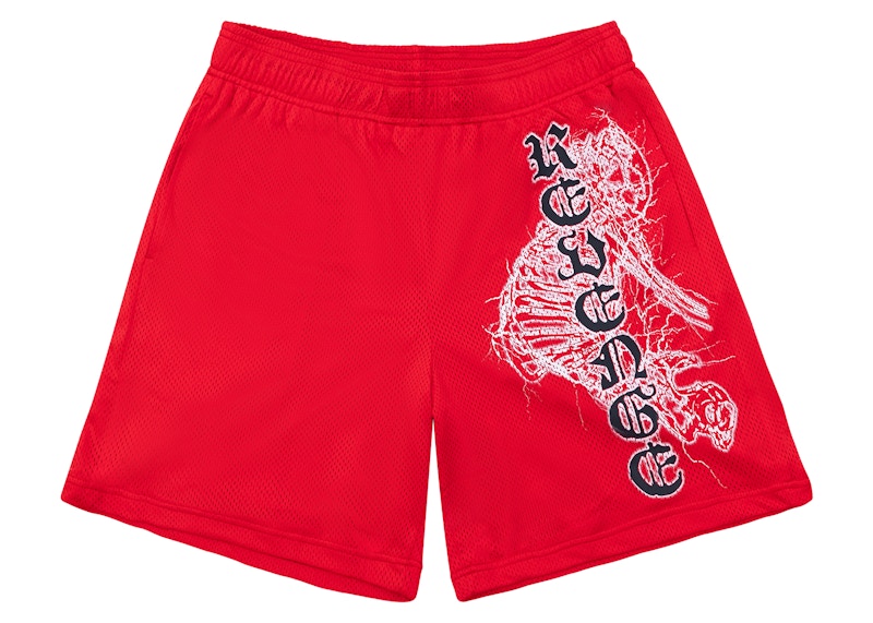 Revenge Spine Mesh Shorts Red
