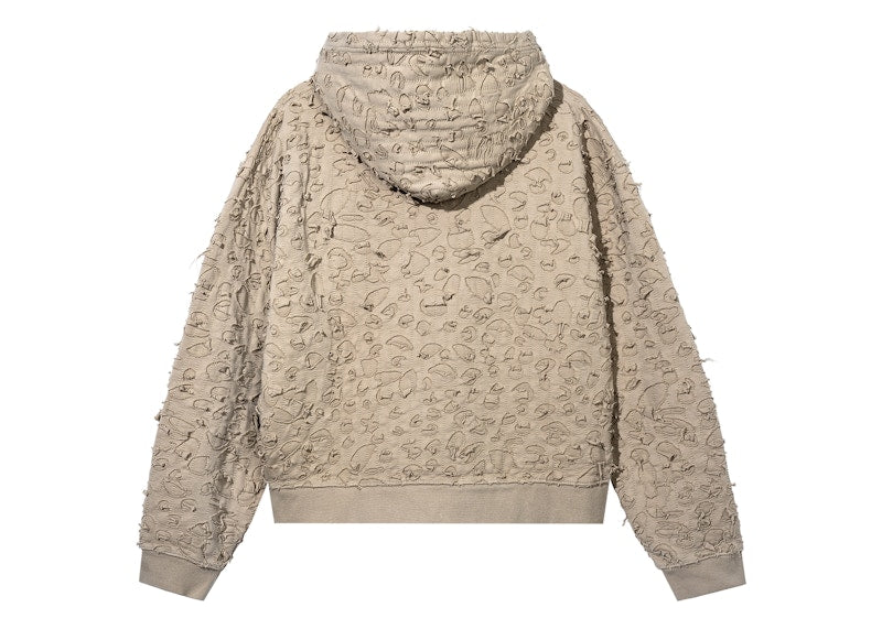 Revenge Thrashed Boro Arch Logo Hoodie Cream/Black