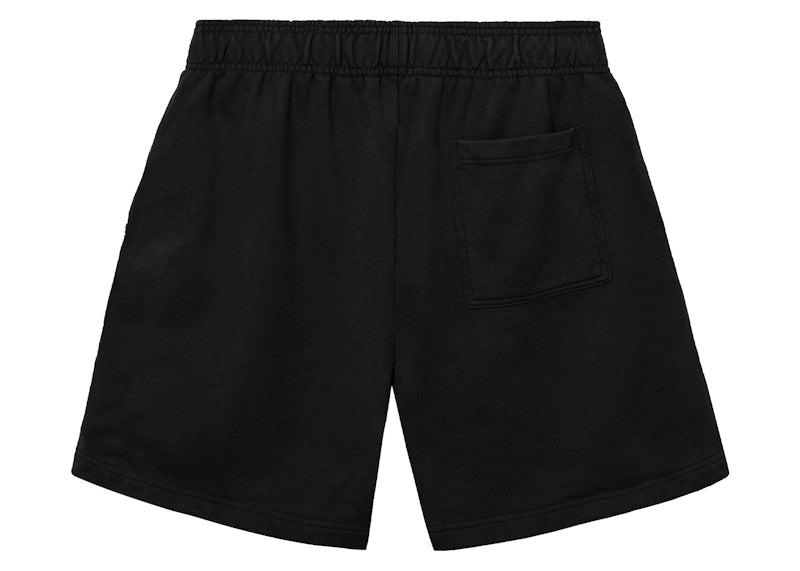Revenge White Embroidered Basic Shorts Black