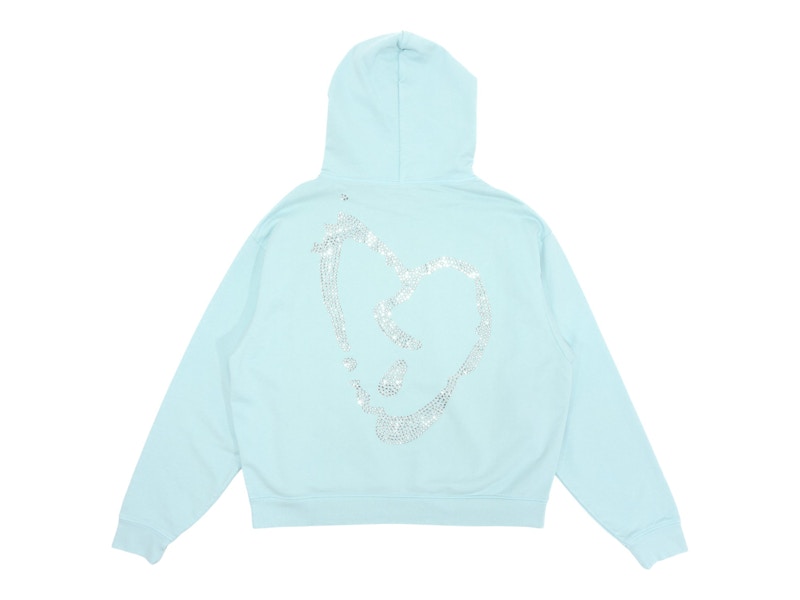 Revenge XXXTentacion Heartbreak Bejeweled Hoodie Baby Blue