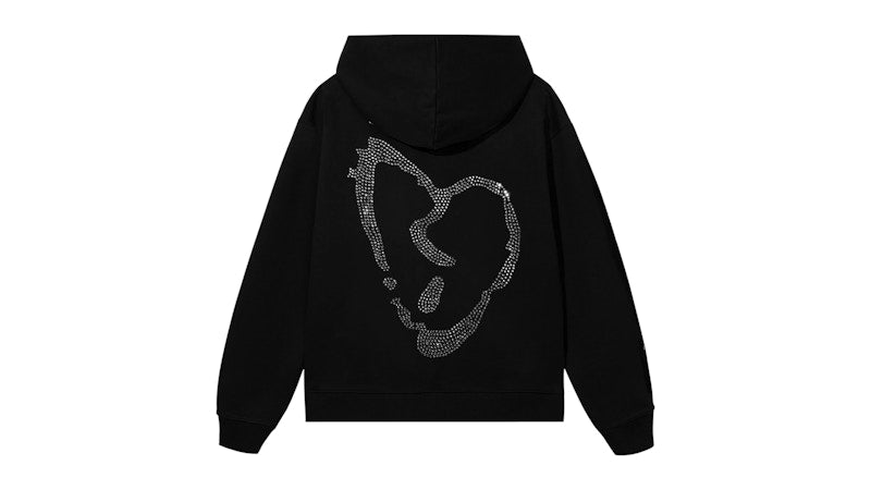 Revenge XXXTentacion Heartbreak Bejeweled Hoodie Black/Clear