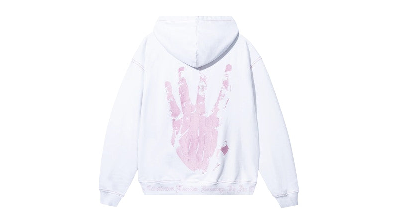 Revenge XXXTentacion Kill Contrast Zip Hoodie White/Pink