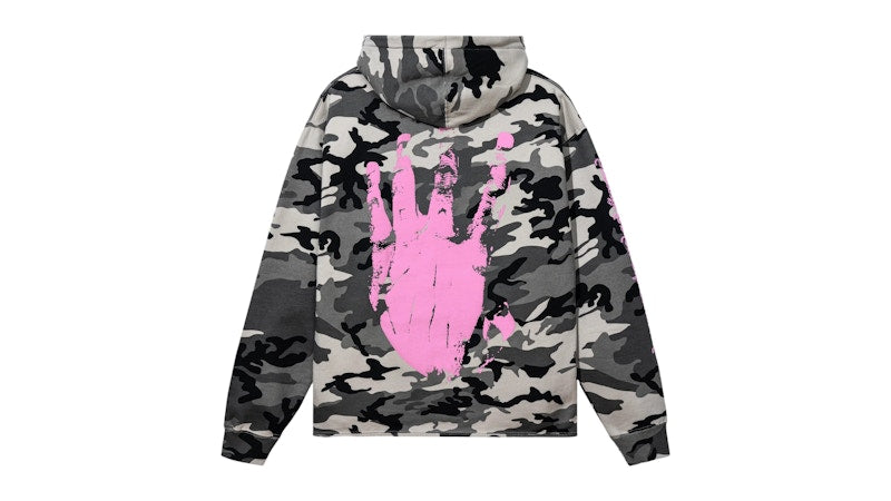 Revenge XXXTentacion Kill Cropped Hoodie Snow Camo/Pink