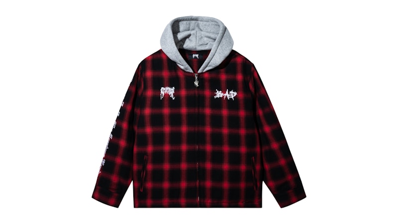Revenge XXXTentacion Kill Hooded Flannel Red/White