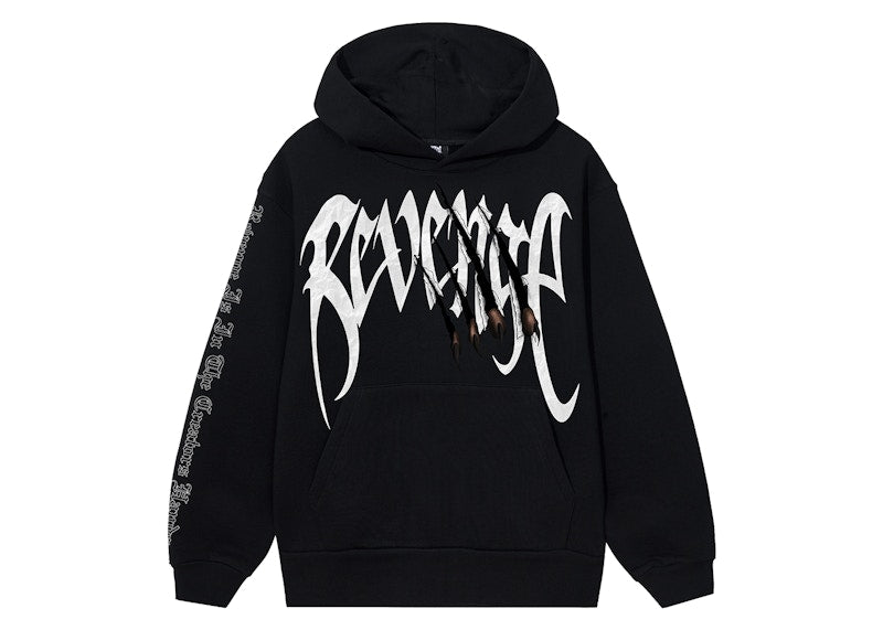 Revenge x City Morgue Arch Logo Claw Hoodie Black