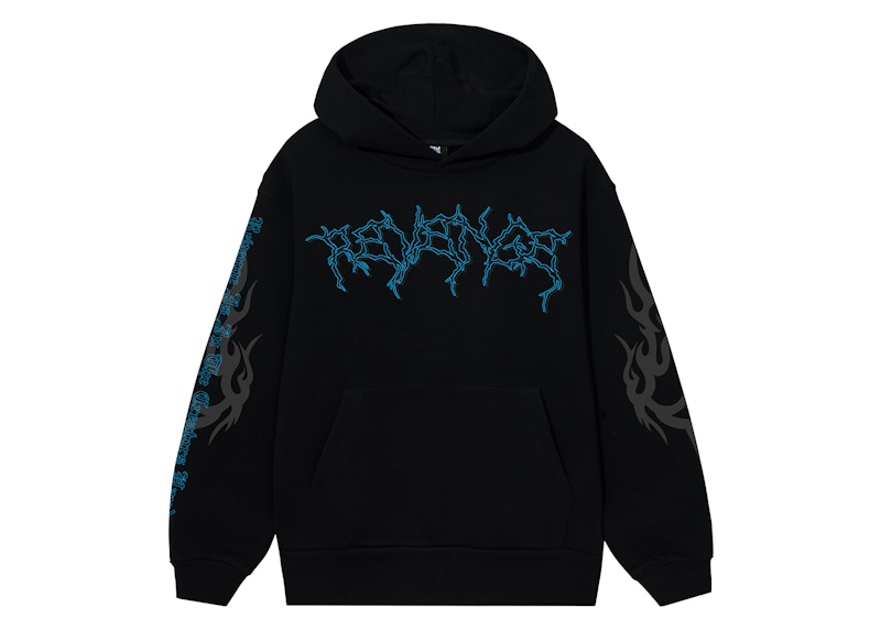 Revenge x City Morgue Lightning Logo Cerberus Hoodie Black