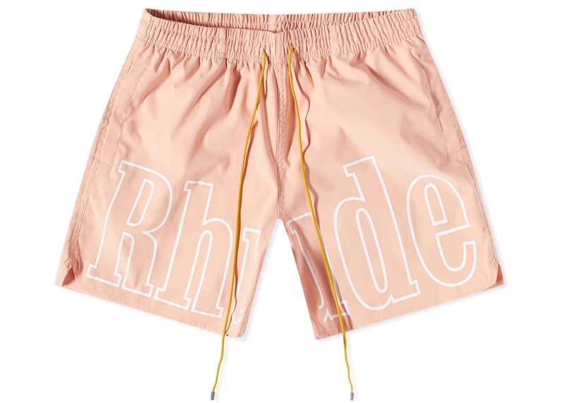 Rhude Logo Swim Trunk Salmon Pink