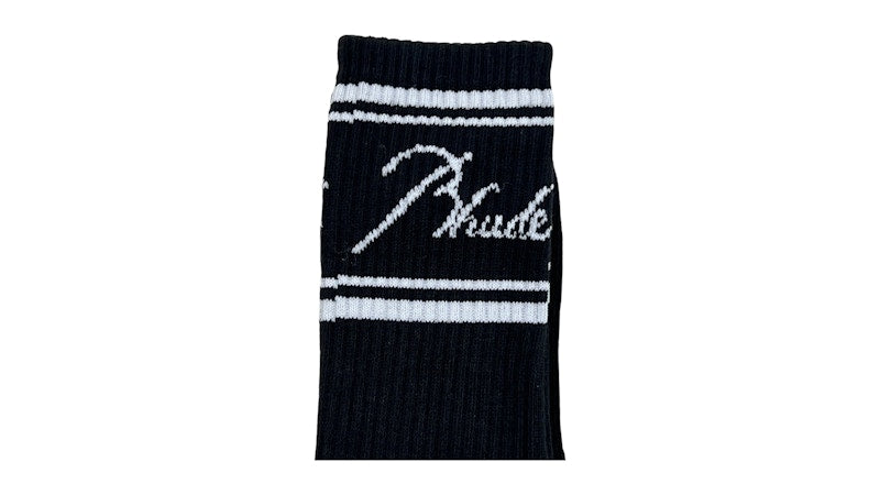 Rhude Script Logo Sock Black/White