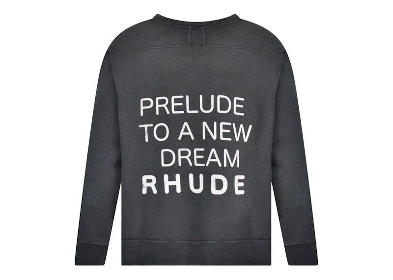 Rhude The Audacity To Dream Vintage Washed Sweatshirt Black/Red/White