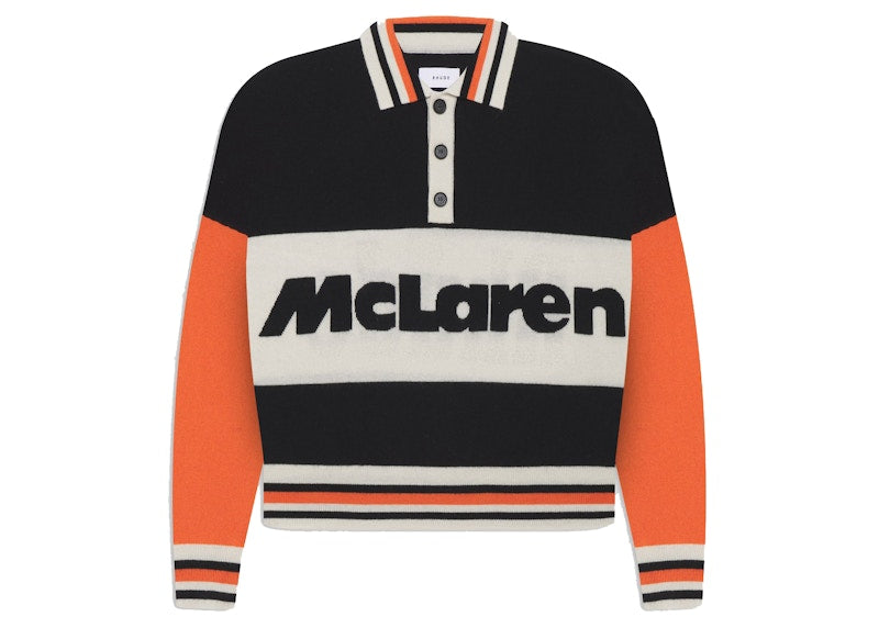 Rhude x McLaren Logo Polo Black/Orange