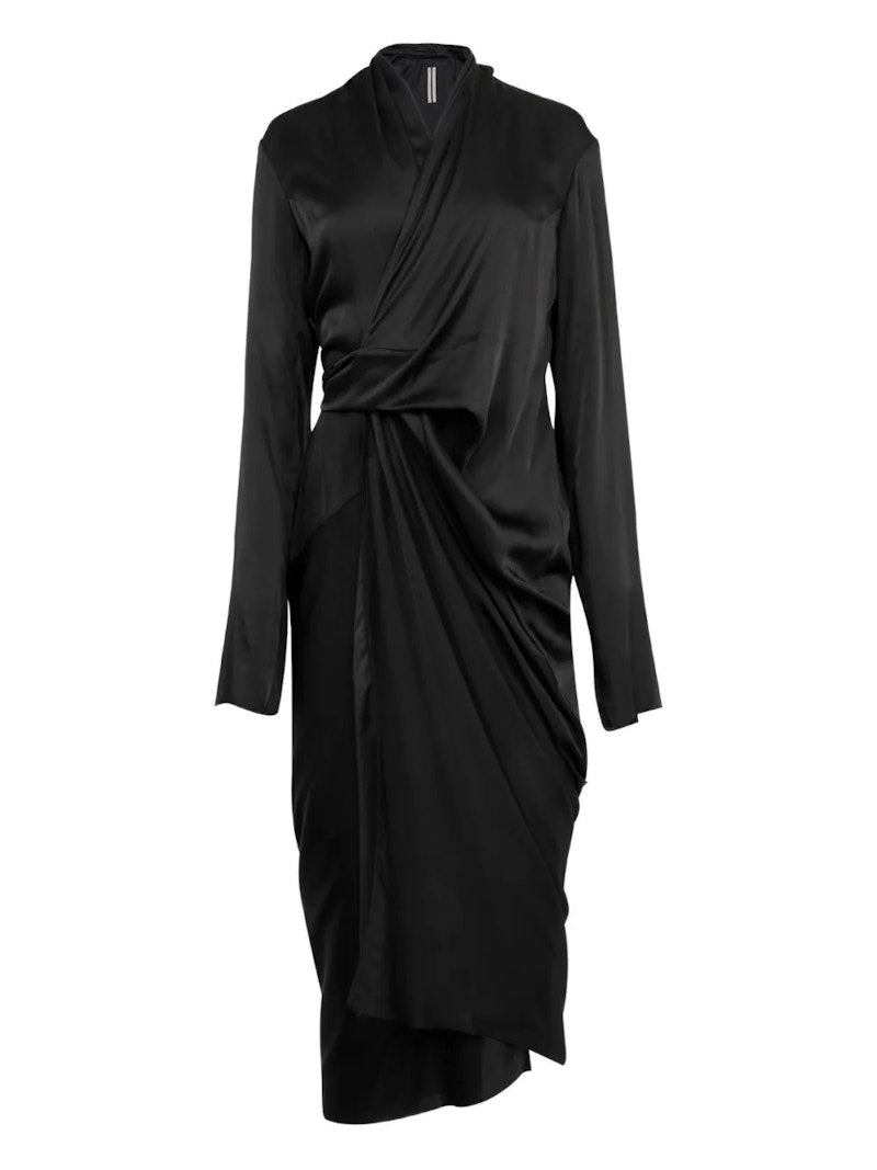 Rick Owens CharmeUSe Wrap Dress Black