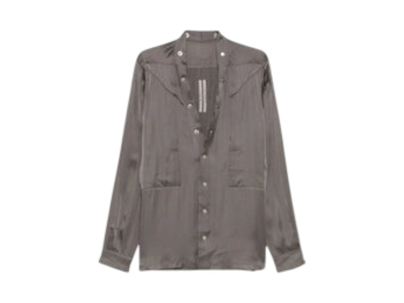 Rick Owens Charmeuse Larry Fogpocket Shirt Dust