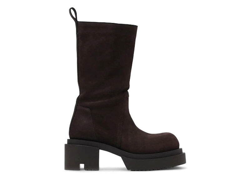 Rick Owens Concordians Calf Pull On Bogun Boot Brown (Women's)