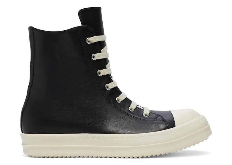 Rick Owens Concordians Leather High Black Milk Calf Leather