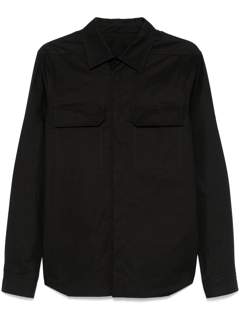 Rick Owens Cotton Work Shirt Black