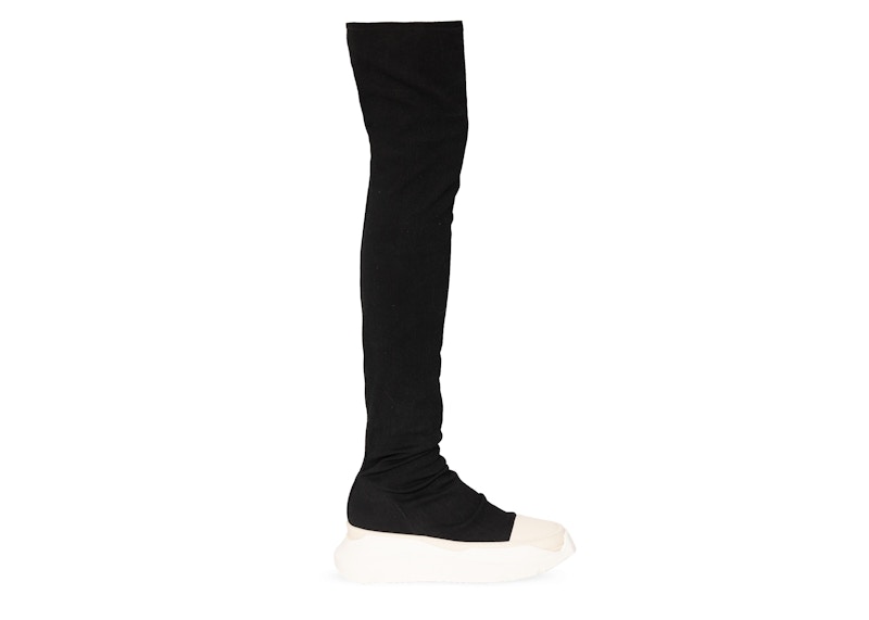 Rick Owens DRKSHDW Abstract Stockings Boot Black Milk (Women's)