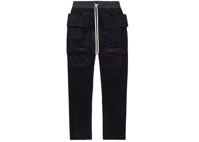 Rick Owens DRKSHDW Creatch Corduroy Cargo Pants Black