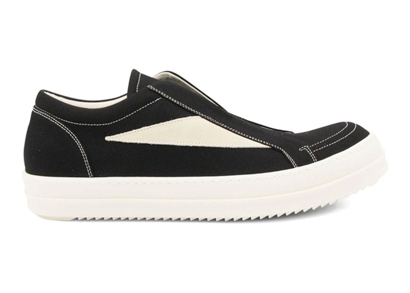 Rick Owens DRKSHDW Low Panelled Slip On Sneakers Black Milk