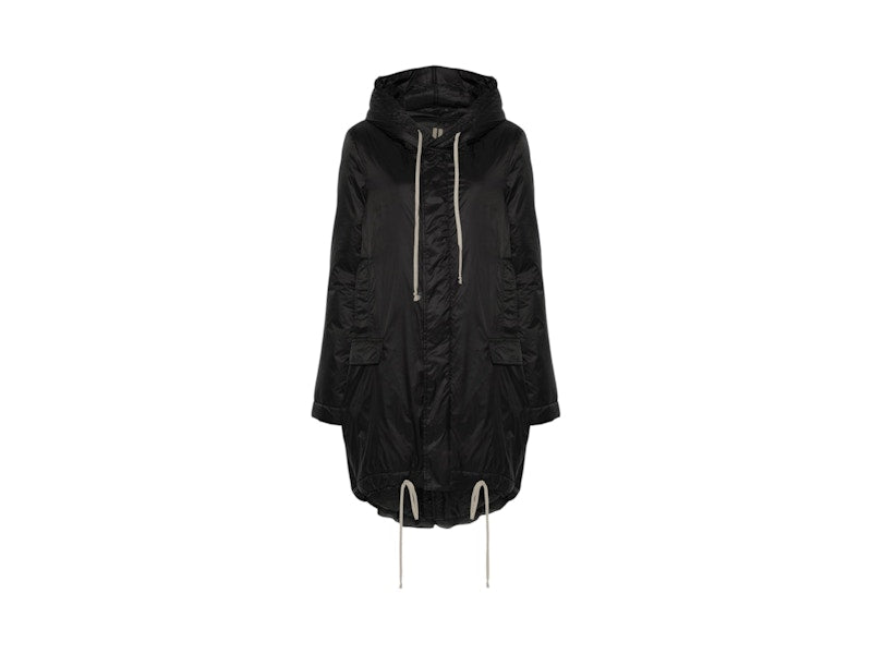 Rick Owens DRKSHDW Recycled Nylon Fishtail Parka Black