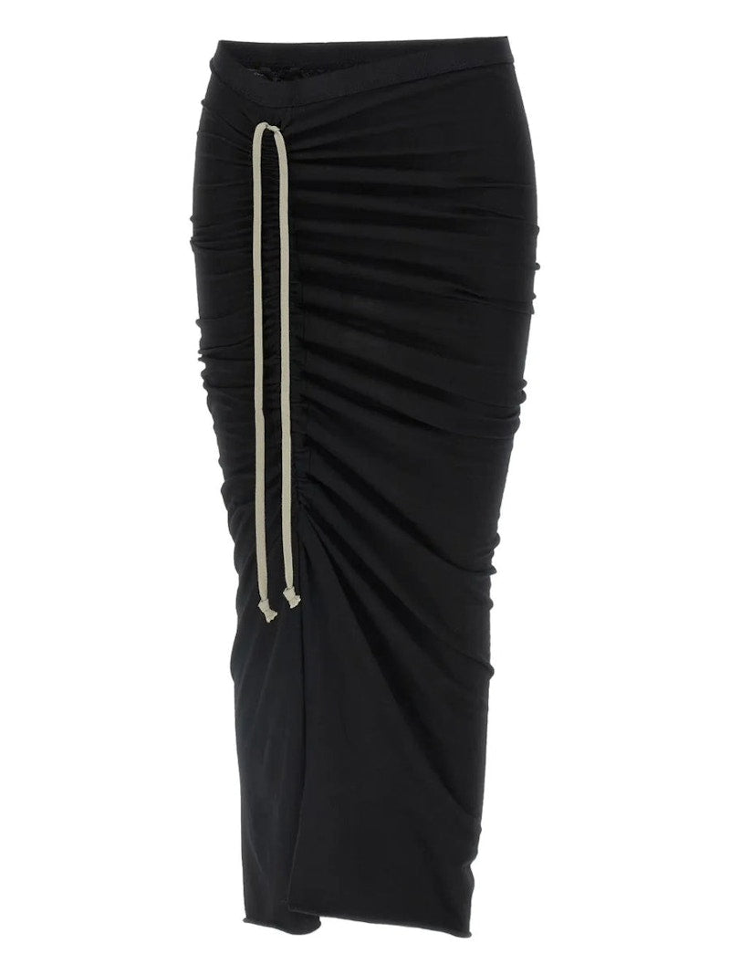 Rick Owens DRKSHDW Soft Edfu Knee Skirt Black