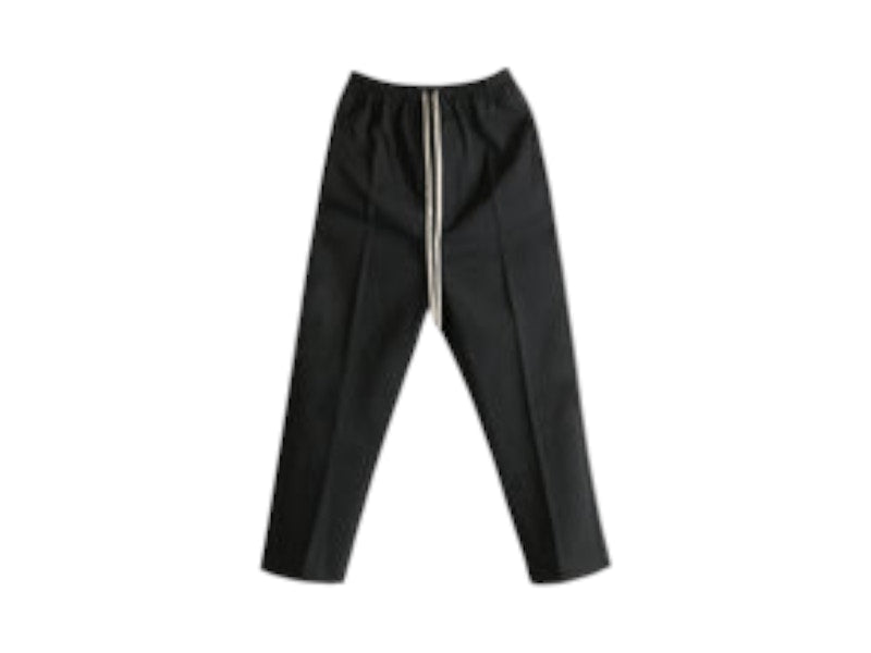 Rick Owens Drawstring Astaires Cropped Pants Black