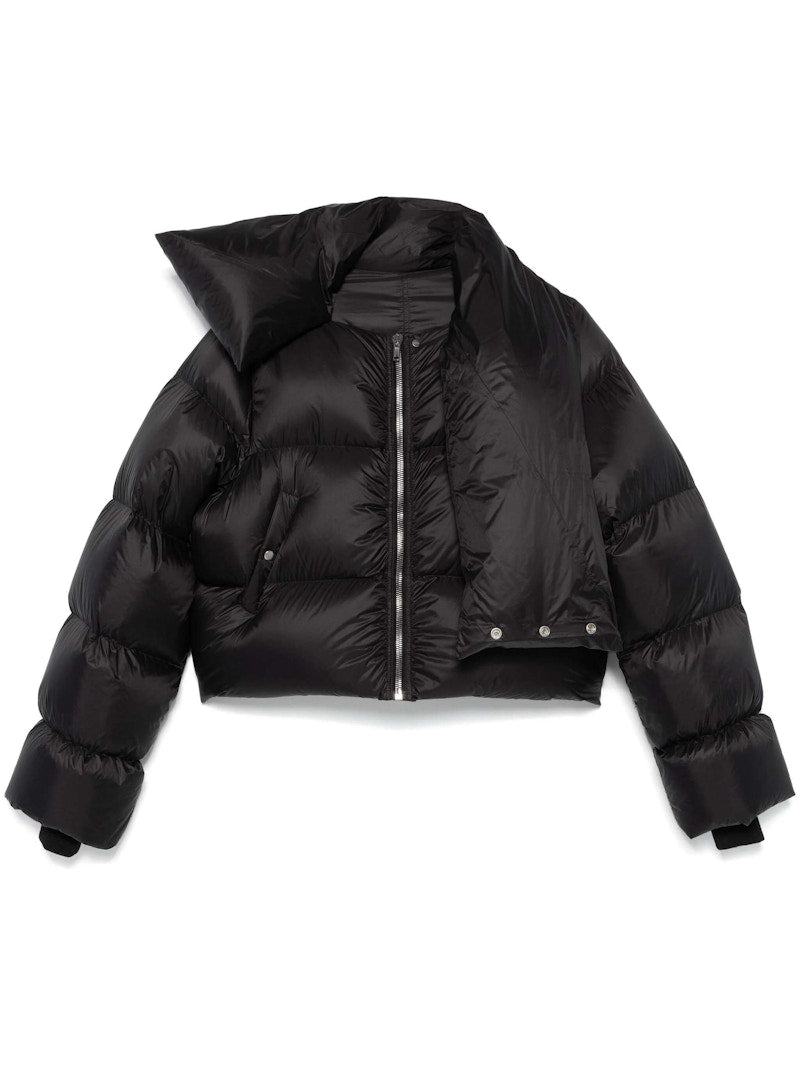 Rick Owens Funnel Neck Jacket Black
