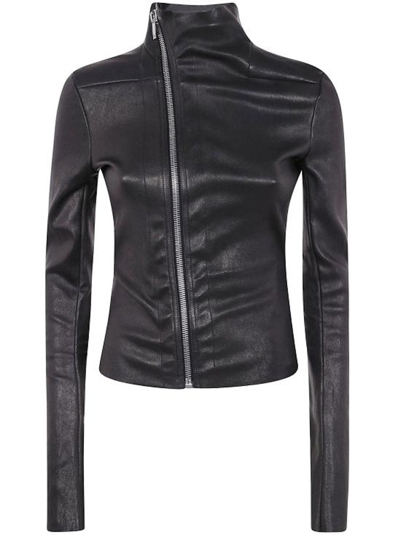 Rick Owens Leather Gary Jacket Black