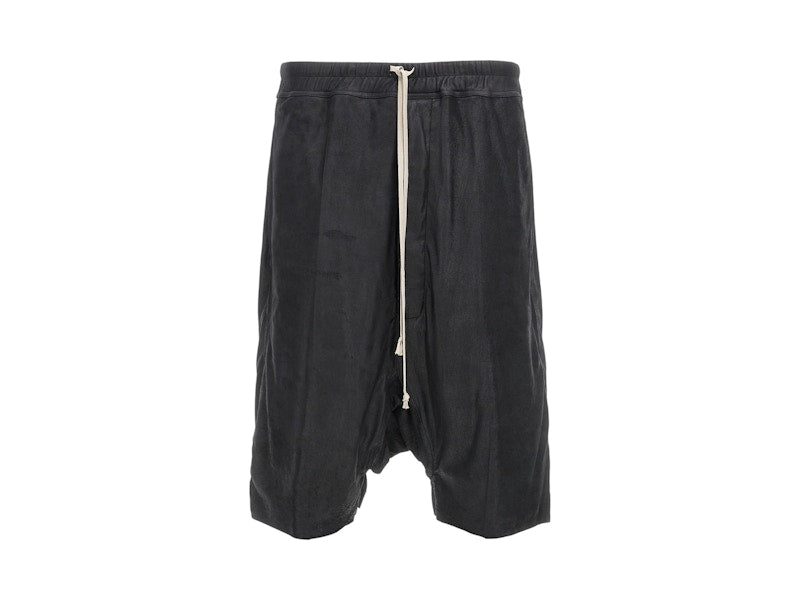 Rick Owens Leather Rick S Pods Shorts Black