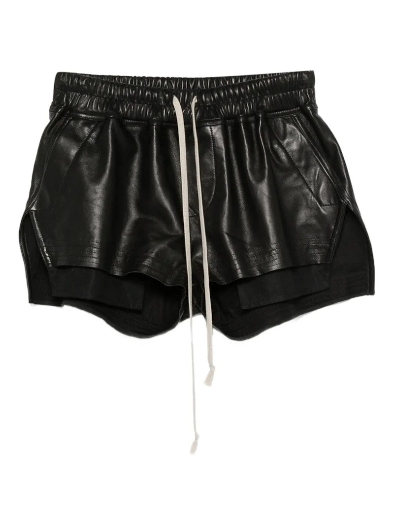 Rick Owens Waxed Leather Fog Boxers Black