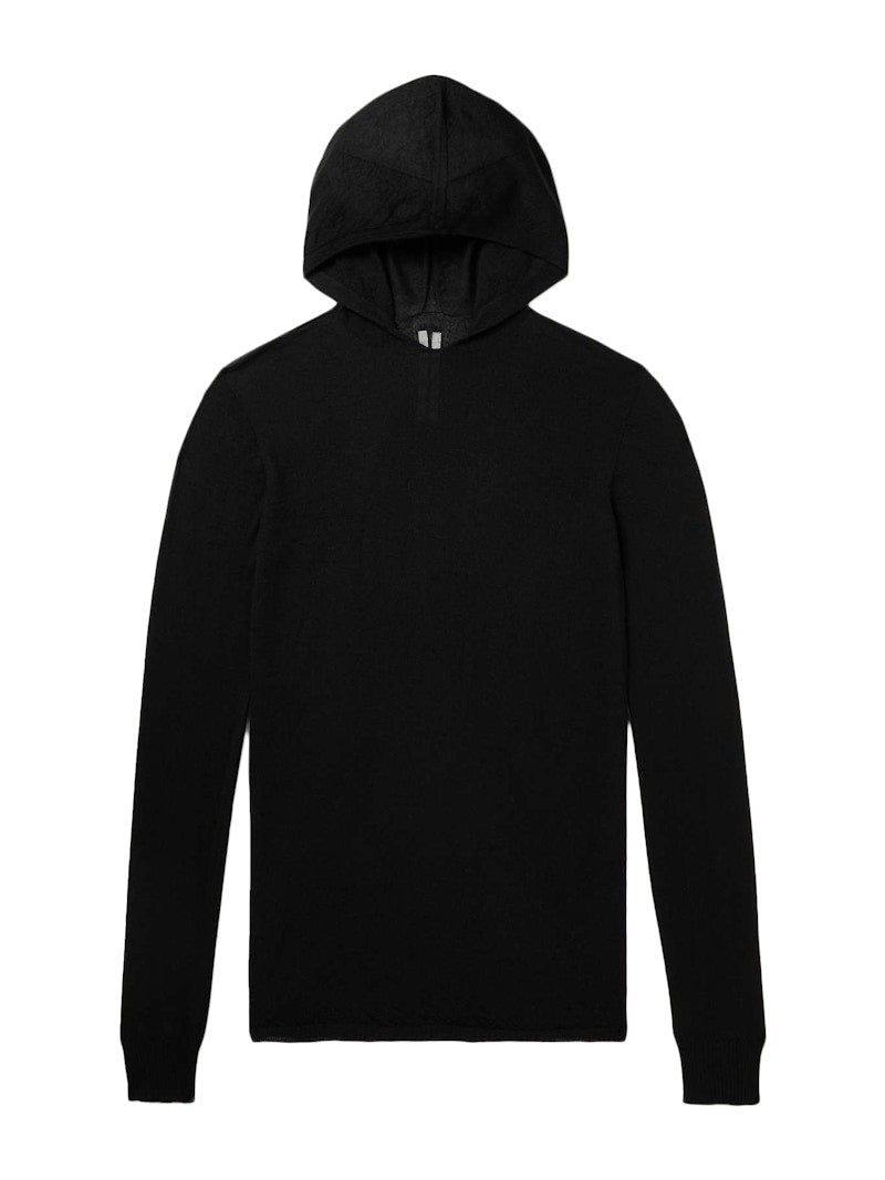 Rick Owens Wool Maglia Hoodie Dark Dust