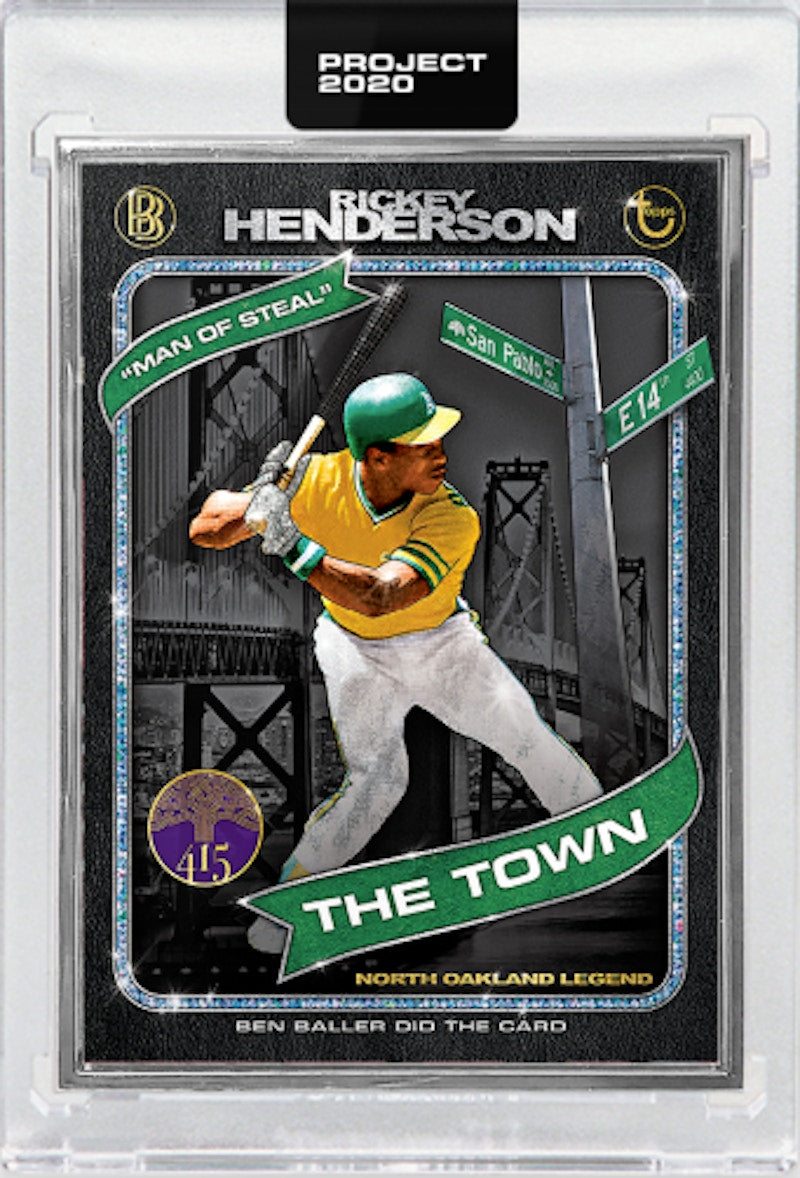 Rickey Henderson 1980 Topps Project 2020 Ben Baller Artist Proof /20 #71