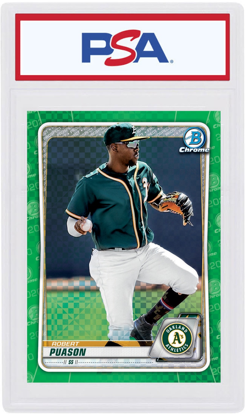 Robert Puason 2020 Bowman Chrome X Green X-Fractor /31 #BCP-173 (PSA or BGS Graded)