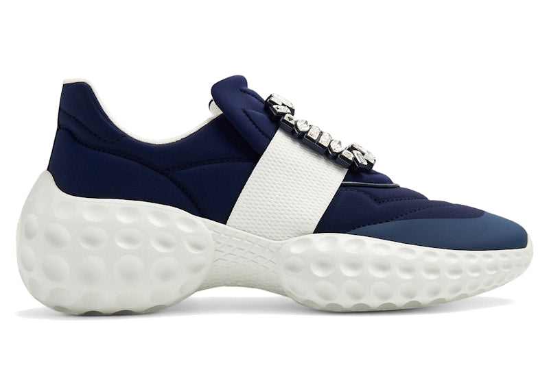 Roger Vivier Viv' Run Light Blue White Crystal Buckle (Women's)