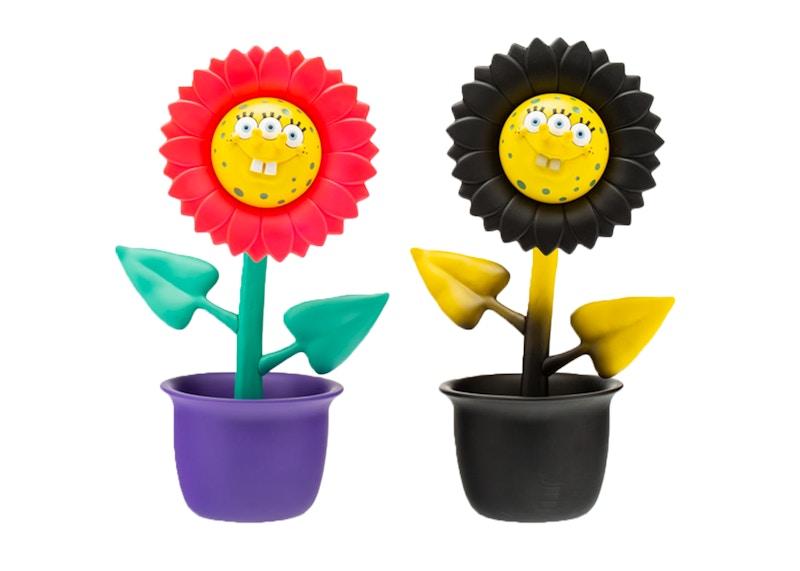 Ron English Shocking Pink Sun Flower and Dark Force Figure (Set of 2) Multi