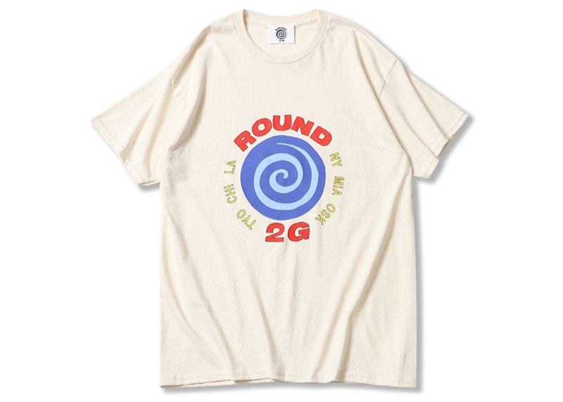 Round Two x 2G Round Logo T-Shirt Natural