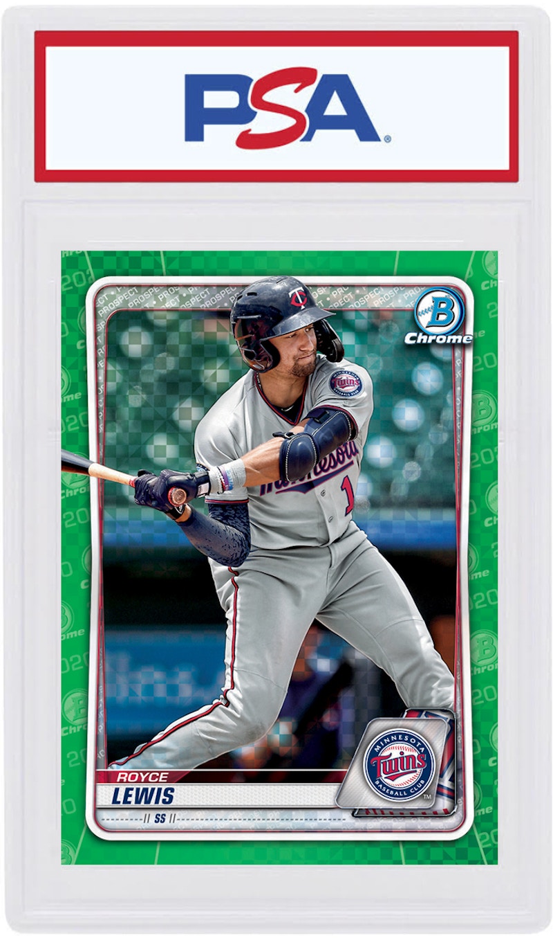 Royce Lewis 2020 Bowman Chrome X Green X-Fractor /31 #BCP-195 (PSA or BGS Graded)