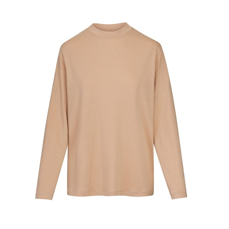 SKIMS Boyfriend Long Sleeve T-Shirt Clay