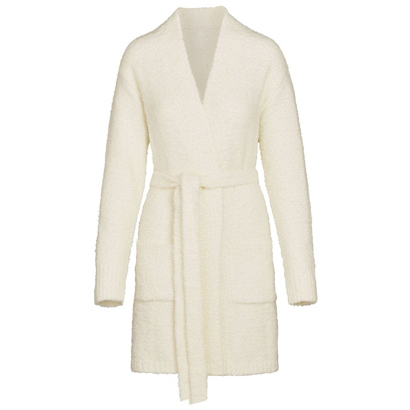 SKIMS Cozy Knit Short Robe Bone