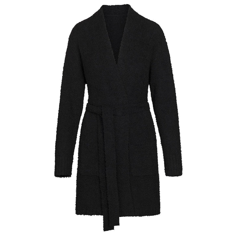SKIMS Cozy Knit Short Robe Onyx