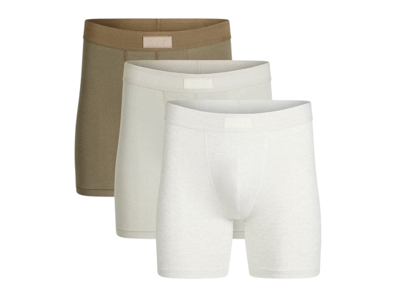 SKIMS Men's 5" Cotton Boxer Brief (3 Pack) Army Multicolor