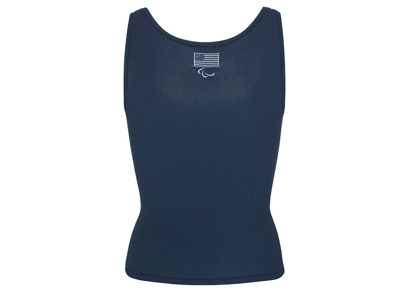 SKIMS Paralympic Capsule Rib Scoop Tank Navy