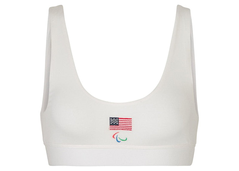 SKIMS Paralympic Capsule Sleep Bra White