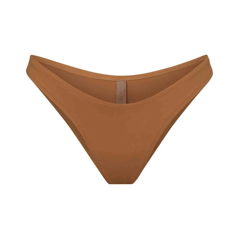 SKIMS Swim Cheeky Tanga Bottoms Almond