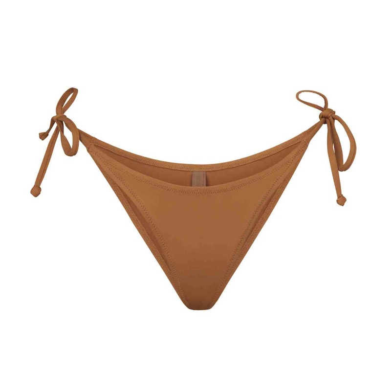 SKIMS Swim Dipped Tie Bottoms Almond