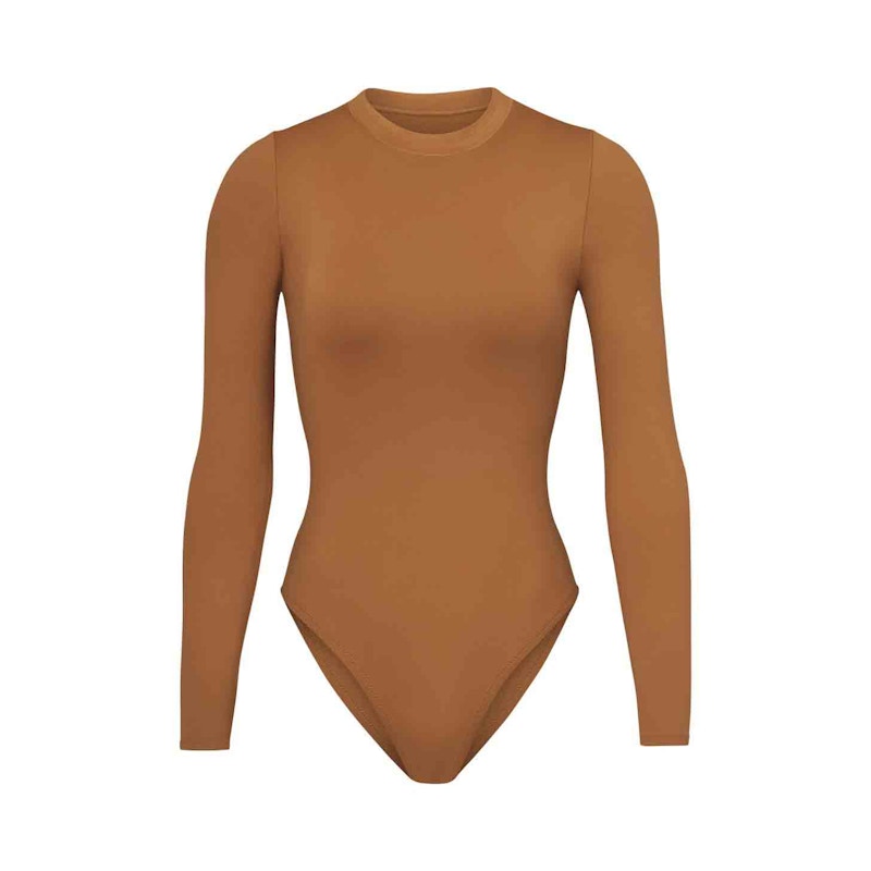 SKIMS Swim Long Sleeve One Piece Almond